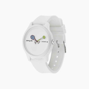 Buy Shop Lacoste Jeremyville White Dial White Silicone Strap Watch for Men - 2011072 USA Online