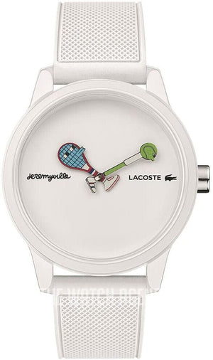 Buy Shop Lacoste Jeremyville White Dial White Silicone Strap Watch for Men - 2011072 USA Online