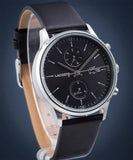 Buy Shop Lacoste Madrid Black Dial Black Leather Strap Watch for Men - 2011064 USA Online