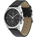 Buy Shop Lacoste Madrid Black Dial Black Leather Strap Watch for Men - 2011064 USA Online