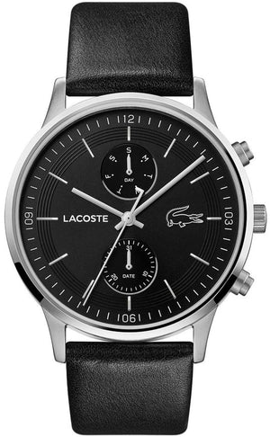 Buy Shop Lacoste Madrid Black Dial Black Leather Strap Watch for Men - 2011064 USA Online