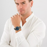 Buy Shop Lacoste Madrid Blue Dial Black Leather Strap Watch for Men - 2011034 USA Online