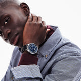 Buy Shop Lacoste Madrid Blue Dial Black Leather Strap Watch for Men - 2011034 USA Online