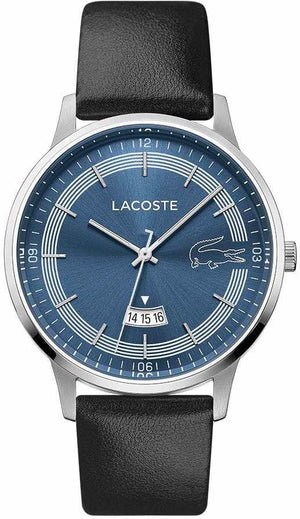 Buy Shop Lacoste Madrid Blue Dial Black Leather Strap Watch for Men - 2011034 USA Online