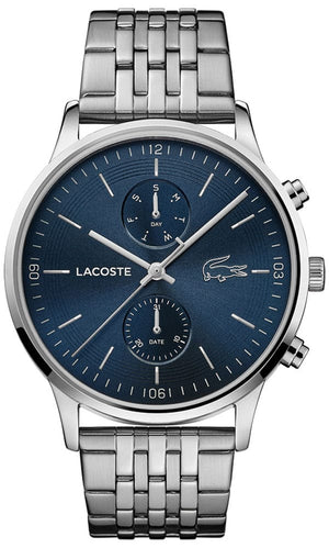 Buy Shop Lacoste Madrid Blue Dial Silver Steel Strap Watch for Men - 2011067 USA Online