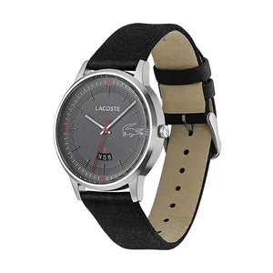 Buy Shop Lacoste Madrid Gray Dial Black Leather Strap Watch for Men - 2011032 USA Online