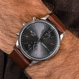 Buy Shop Lacoste Madrid Gray Dial Brown Leather Strap Watch for Men - 2011066 USA Online