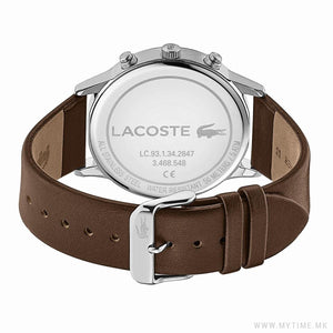 Buy Shop Lacoste Madrid Gray Dial Brown Leather Strap Watch for Men - 2011066 USA Online