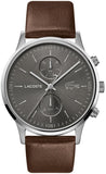 Buy Shop Lacoste Madrid Gray Dial Brown Leather Strap Watch for Men - 2011066 USA Online