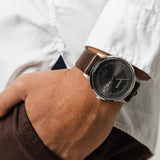 Buy Shop Lacoste Madrid Grey Dial Brown Leather Strap Watch for Men - 2011033 USA Online