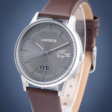 Buy Shop Lacoste Madrid Grey Dial Brown Leather Strap Watch for Men - 2011033 USA Online