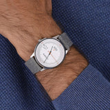 Buy Shop Lacoste Madrid White Dial Gray Leather Strap Watch for Men - 2011031 USA Online