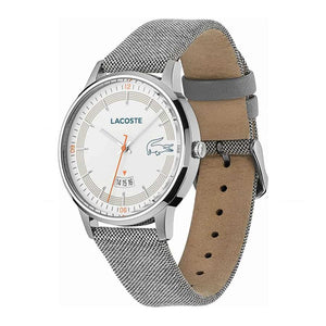 Buy Shop Lacoste Madrid White Dial Gray Leather Strap Watch for Men - 2011031 USA Online