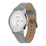 Buy Shop Lacoste Madrid White Dial Gray Leather Strap Watch for Men - 2011031 USA Online