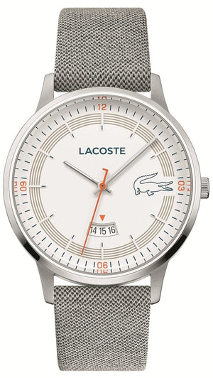 Buy Shop Lacoste Madrid White Dial Gray Leather Strap Watch for Men - 2011031 USA Online