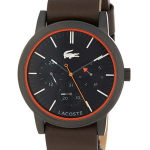 Buy Shop Lacoste Metro Black Dial Brown Leather Strap Watch for Men - 2010877 USA Online