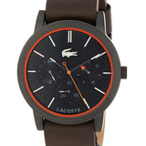 Buy Shop Lacoste Metro Black Dial Brown Leather Strap Watch for Men - 2010877 USA Online