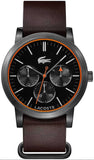 Buy Shop Lacoste Metro Black Dial Brown Leather Strap Watch for Men - 2010877 USA Online