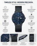 Buy Shop Lacoste Moon Blue Dial Blue Mesh Strap Watch for Men - 2011058 USA Online