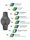 Buy Shop Lacoste Moon Gray Dial Gray Leather Strap Watch for Men - 2011059 USA Online