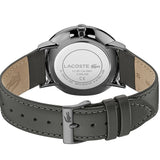 Buy Shop Lacoste Moon Gray Dial Gray Leather Strap Watch for Men - 2011059 USA Online