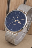 Buy Shop Lacoste Moon Multifunction Blue Dial Silver Mesh Strap Watch for Men - 2011024 USA Online