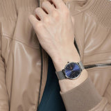 Buy Shop Lacoste Moon Multifunction Blue Dial Silver Mesh Strap Watch for Men - 2011024 USA Online