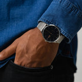 Buy Shop Lacoste Moon Multifunction Blue Dial Silver Mesh Strap Watch for Men - 2011024 USA Online