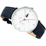 Buy Shop Lacoste Moon Multifunction White Dial Blue Leather Strap Watch for Men - 2010975 USA Online