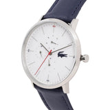 Buy Shop Lacoste Moon Multifunction White Dial Blue Leather Strap Watch for Men - 2010975 USA Online