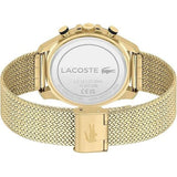 Buy Shop Lacoste Neoheritage Chronograph Black Dial Gold Mesh Strap Watch for Men - 2011254 USA Online
