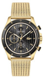 Buy Shop Lacoste Neoheritage Chronograph Black Dial Gold Mesh Strap Watch for Men - 2011254 USA Online