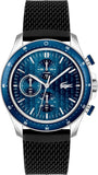 Buy Shop Lacoste Neoheritage Chronograph Blue Dial Black Silicone Strap Watch for Men - 2011252 USA Online