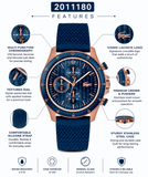 Buy Shop Lacoste Neoheritage Chronograph Blue Dial Blue Silicone Strap Watch for Men - 2011253 USA Online