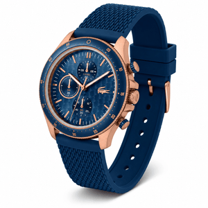 Buy Shop Lacoste Neoheritage Chronograph Blue Dial Blue Silicone Strap Watch for Men - 2011253 USA Online