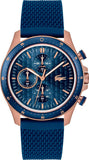 Buy Shop Lacoste Neoheritage Chronograph Blue Dial Blue Silicone Strap Watch for Men - 2011253 USA Online