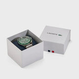 Buy Shop Lacoste Neoheritage Chronograph Green Dial Silver Steel Strap Watch for Men - 2011255 USA Online