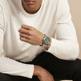 Buy Shop Lacoste Neoheritage Chronograph Green Dial Silver Steel Strap Watch for Men - 2011255 USA Online
