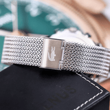 Buy Shop Lacoste Neoheritage Chronograph Green Dial Silver Steel Strap Watch for Men - 2011255 USA Online