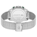 Buy Shop Lacoste Neoheritage Chronograph Green Dial Silver Steel Strap Watch for Men - 2011255 USA Online