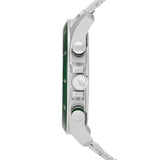 Buy Shop Lacoste Neoheritage Chronograph Green Dial Silver Steel Strap Watch for Men - 2011255 USA Online