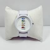 Buy Shop Lacoste Polaroid White Dial White Rubber Strap Watch for Men - 2011130 USA Online