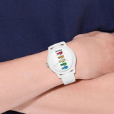 Buy Shop Lacoste Polaroid White Dial White Rubber Strap Watch for Men - 2011130 USA Online