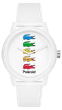 Buy Shop Lacoste Polaroid White Dial White Rubber Strap Watch for Men - 2011130 USA Online