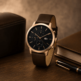 Buy Shop Lacoste Replay Chronograph Black Dial Brown Leather Strap Watch for Men - 2011257 USA Online