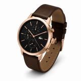 Buy Shop Lacoste Replay Chronograph Black Dial Brown Leather Strap Watch for Men - 2011257 USA Online