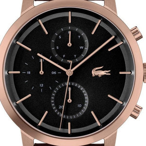 Buy Shop Lacoste Replay Chronograph Black Dial Brown Leather Strap Watch for Men - 2011257 USA Online