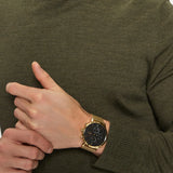 Buy Shop Lacoste Replay Chronograph Black Dial Gold Steel Strap Watch for Men - 2011195 USA Online