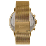 Buy Shop Lacoste Replay Chronograph Black Dial Gold Steel Strap Watch for Men - 2011195 USA Online