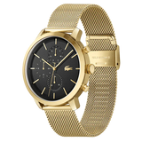 Buy Shop Lacoste Replay Chronograph Black Dial Gold Steel Strap Watch for Men - 2011195 USA Online